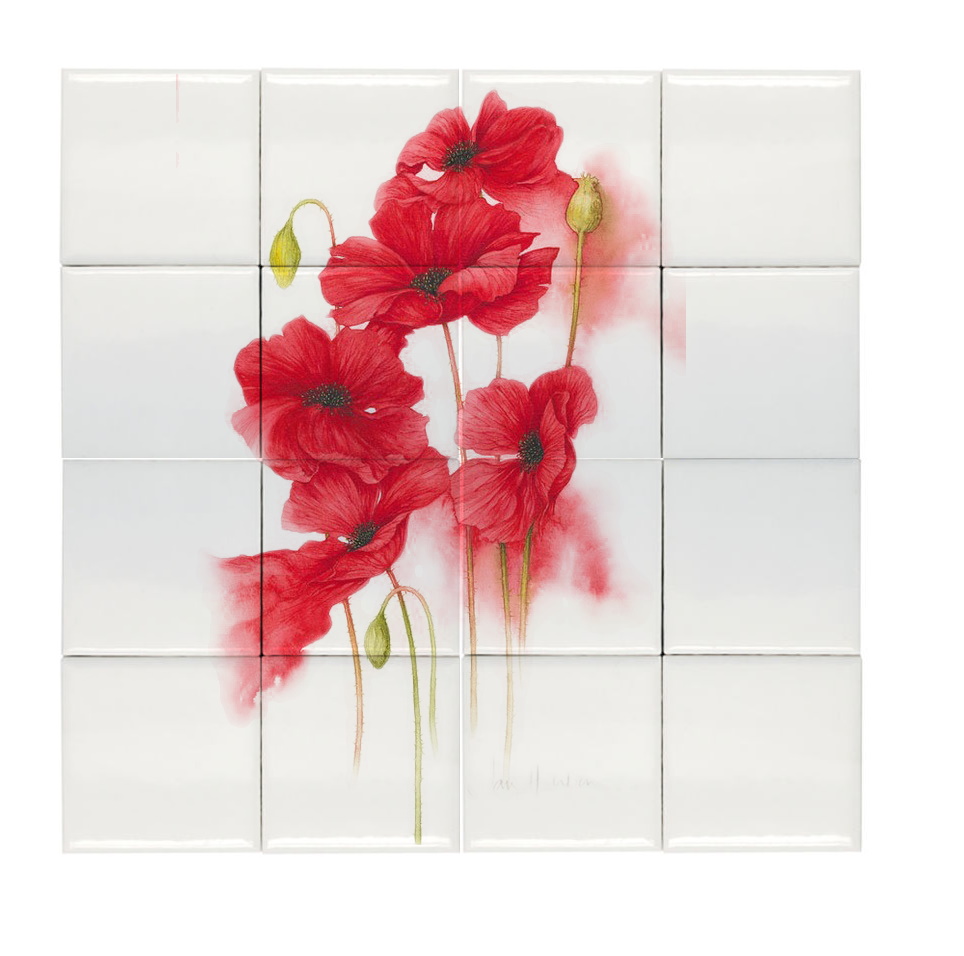 Kwadratowa płytka ceramiczna do sublimacji - bok 10.8 cm - 48 sztuk
