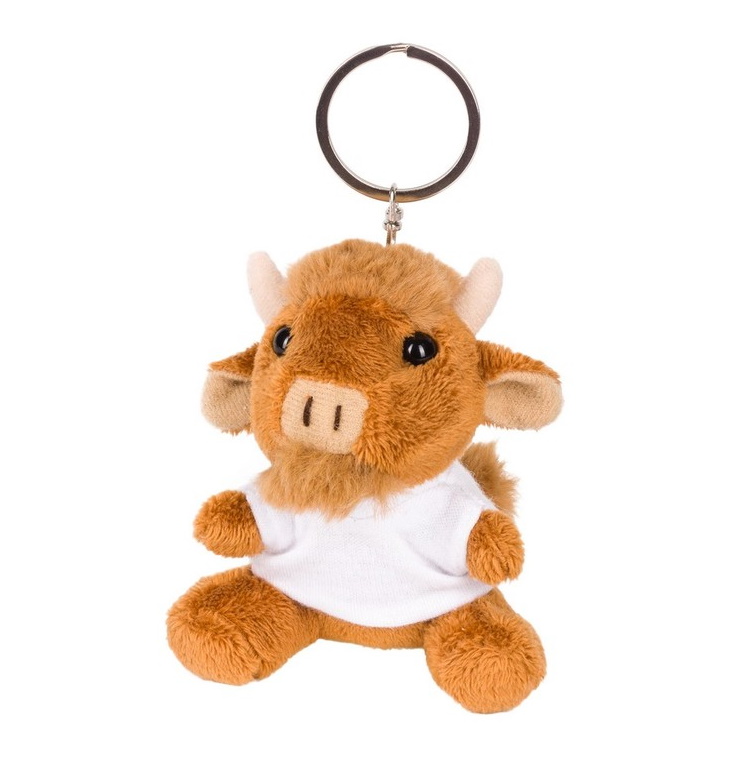 Key ring plushy bison with t-shirt for sublimation