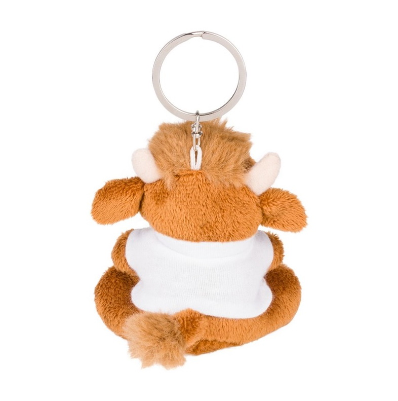 Key ring plushy bison with t-shirt for sublimation