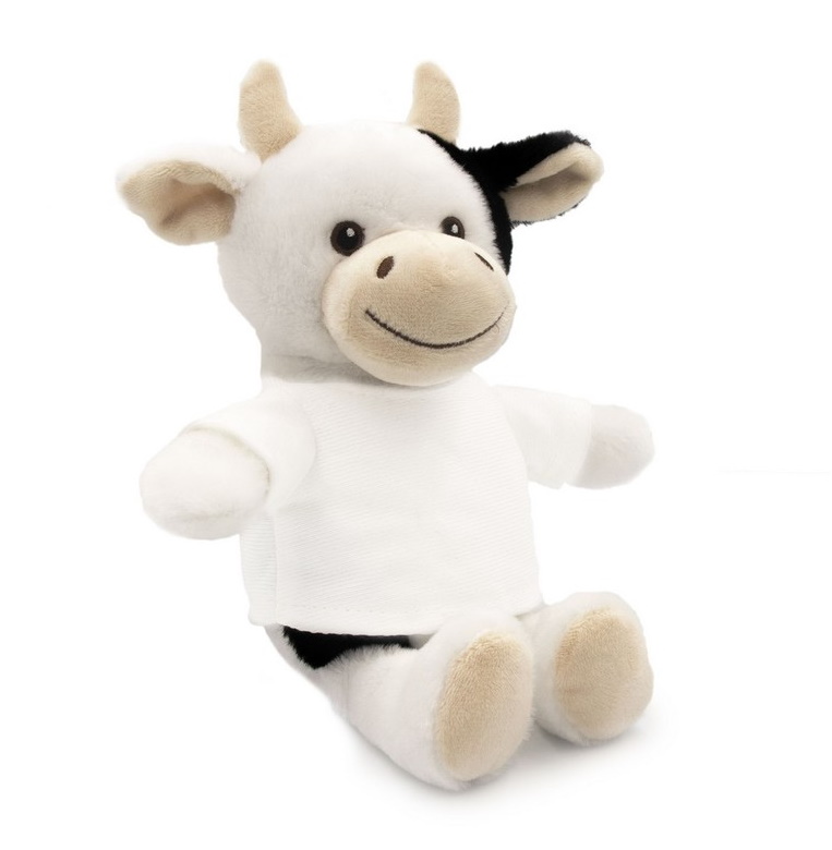 Teddy cow with a white T-shirt for sublimation