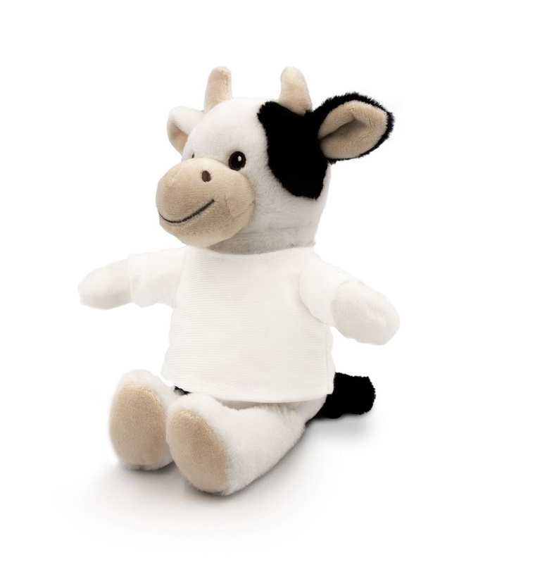 Teddy cow with a white T-shirt for sublimation