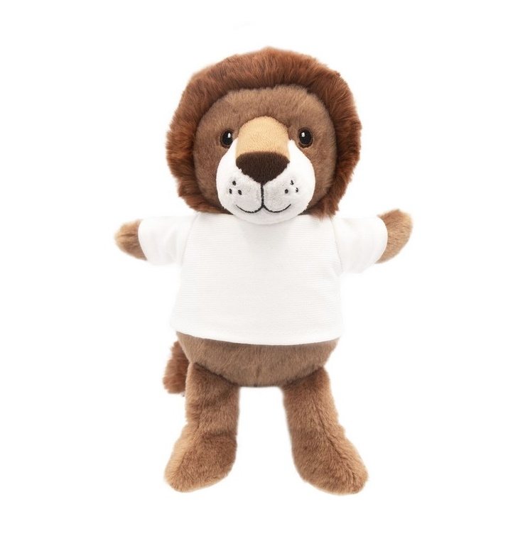 Teddy lion with a white T-shirt for sublimation