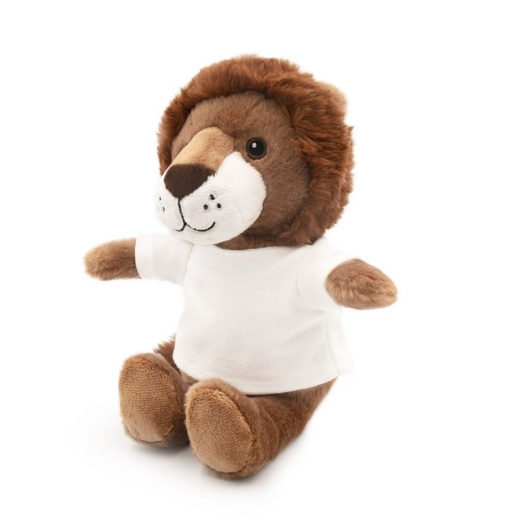 Teddy lion with a white T-shirt for sublimation