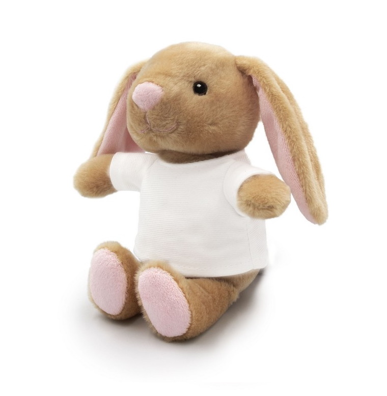 Teddy rabbit with a white T-shirt for sublimation