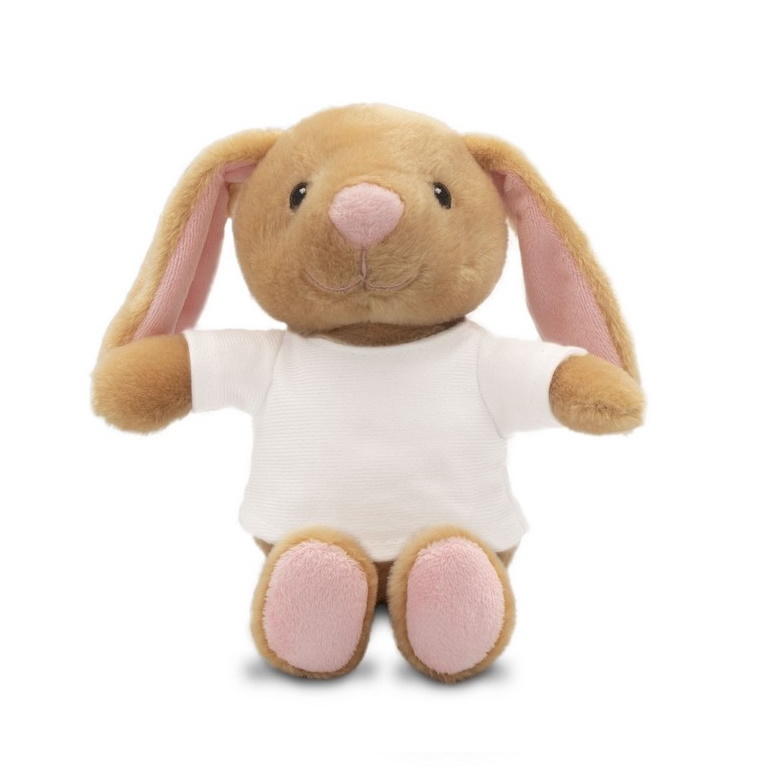 Teddy rabbit with a white T-shirt for sublimation