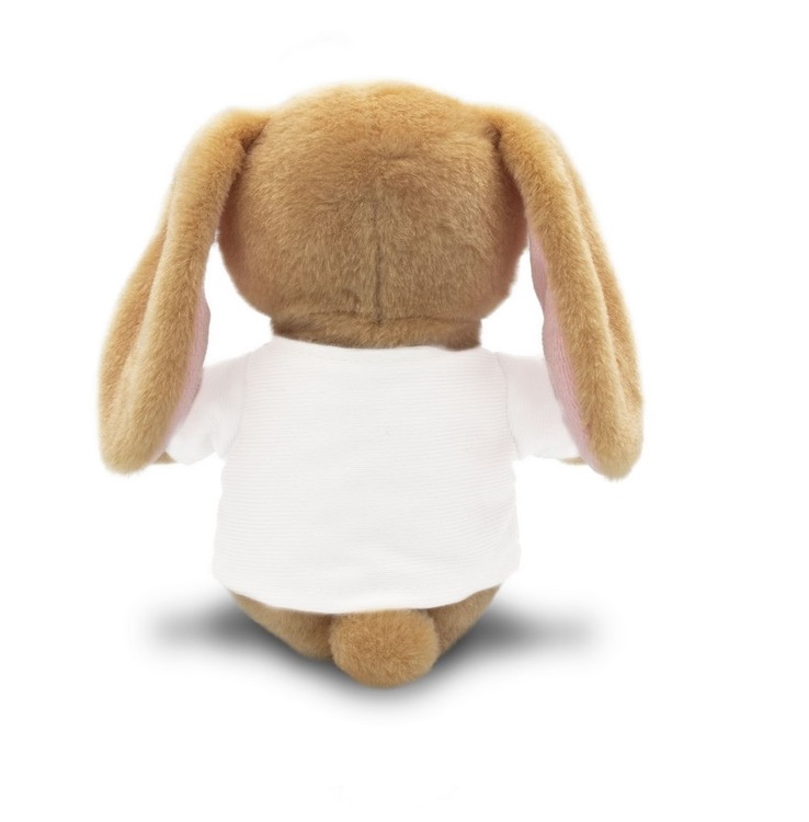 Teddy rabbit with a white T-shirt for sublimation