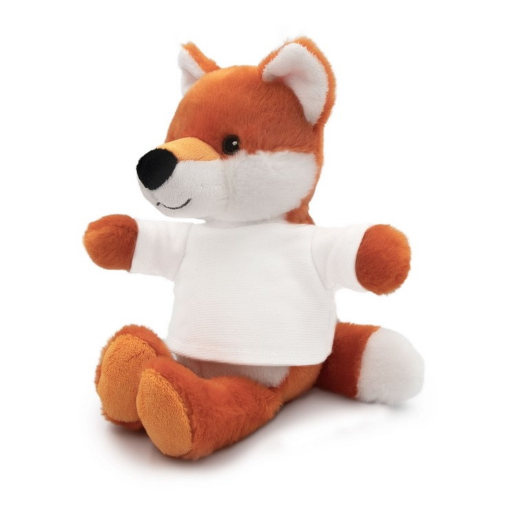 Teddy fox with a white T-shirt for sublimation