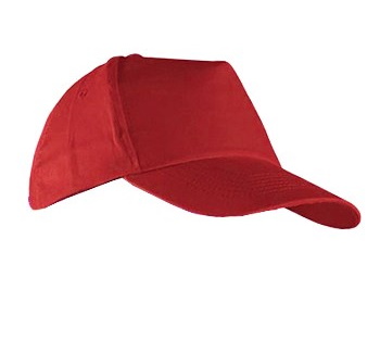 Peaked cap 5-panels plastic snap closure