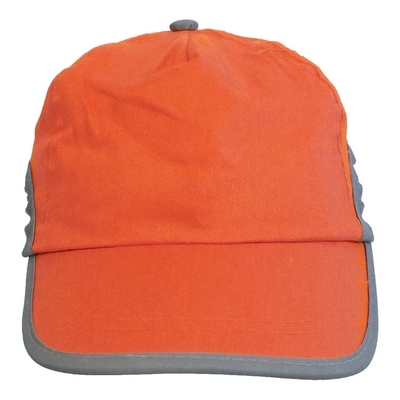 Pomarańczowa odblaskowa czapka z daszkiem do nadruku