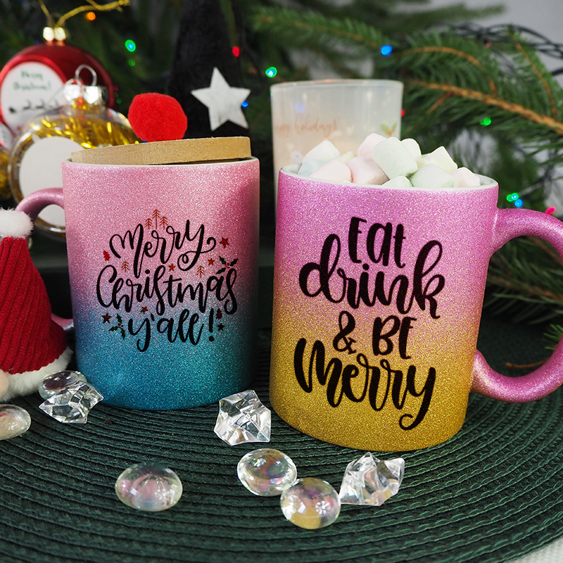 Glitter sublimation mug