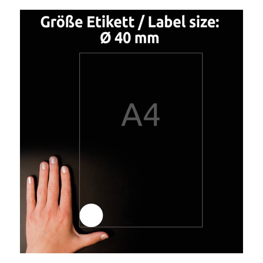 Self-adhesive durable labels polyester film for laser printers and copiers - 24 labels per sheet