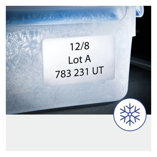 Self-adhesive paper labels for frozen food for all types of printers - 24 labels per sheet