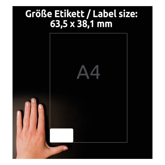 Samoprzylepne etykiety papierowe recyklingowe do drukarek laserowych - 21 etykiet na arkuszu