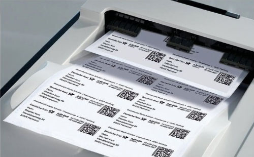 Self-adhesive recycling paper labels for laser printers - 16 labels per sheet 