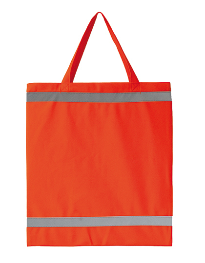 Reflective shopping bag - short handles - 10 pieces