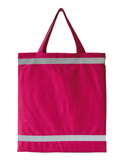 Reflective shopping bag - short handles - 10 pieces