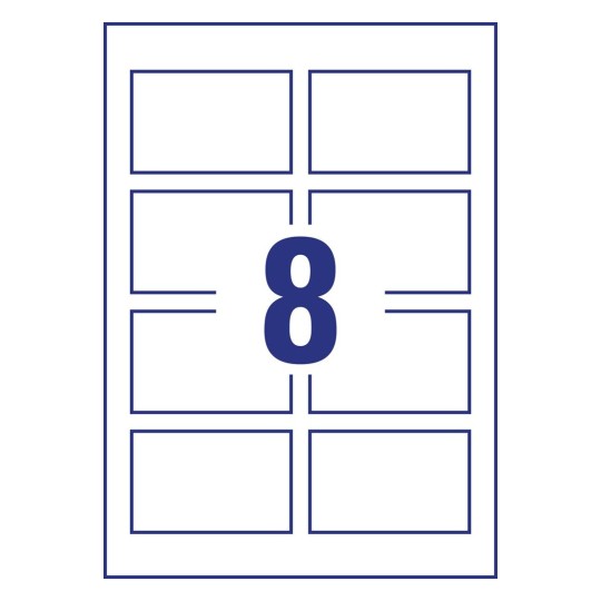 Double-sided A4 business card paper (260 g) for inkjet printers - 8 labels per sheet