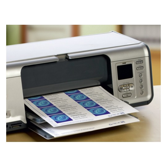 Dwustronny papier wizytówkowy A4 (185 g) do wszystkich rodzajów drukarek - 10 etykiet na arkuszu