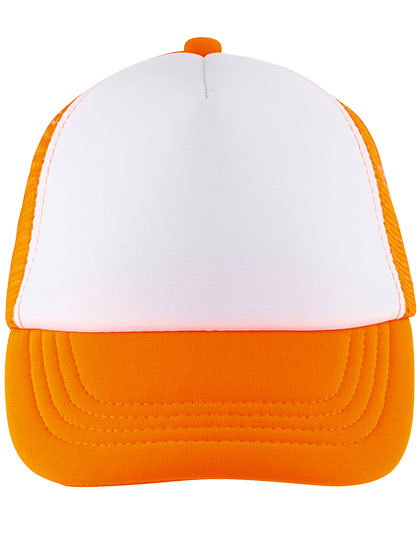 Kids cap with mesh back panels for sublimation