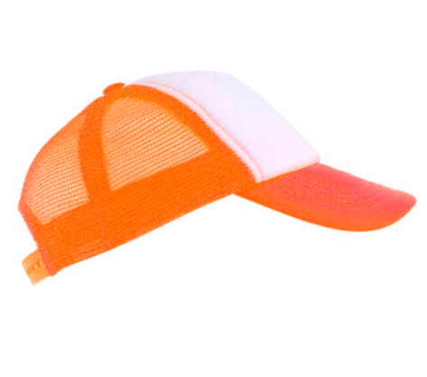 Kids cap with mesh back panels for sublimation