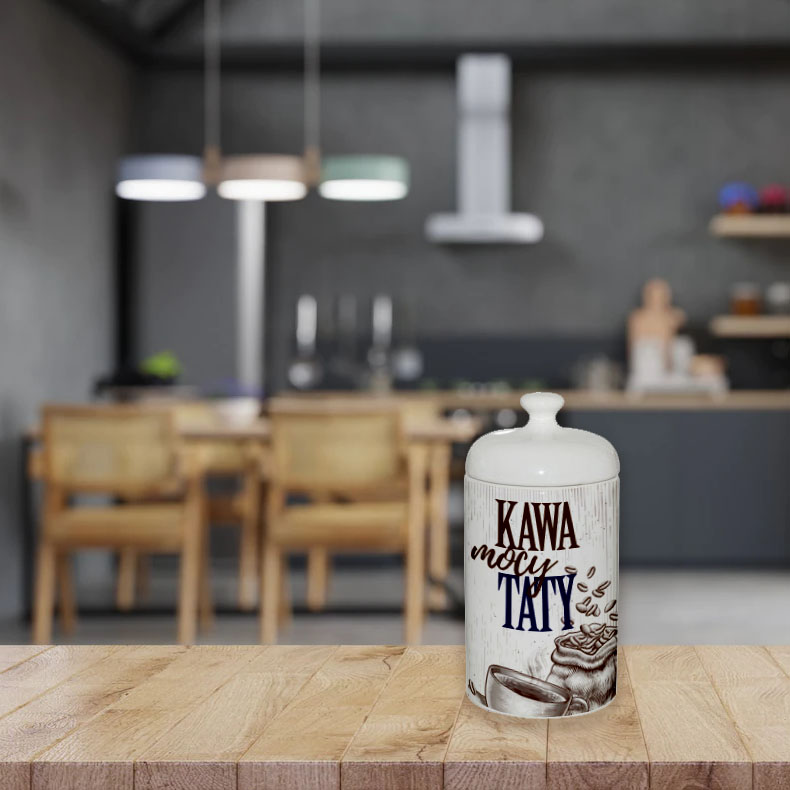 Ceramic container with a lid for sublimation