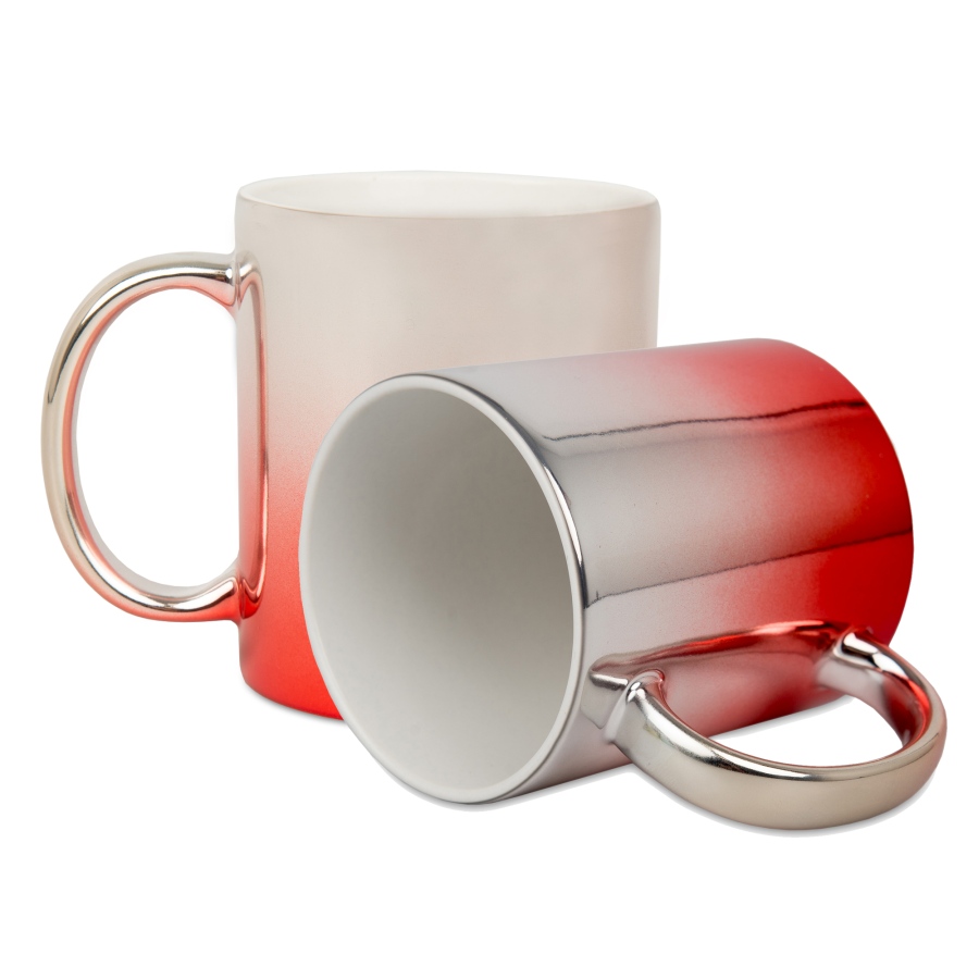 Two-tones glossy metallic sublimation mug