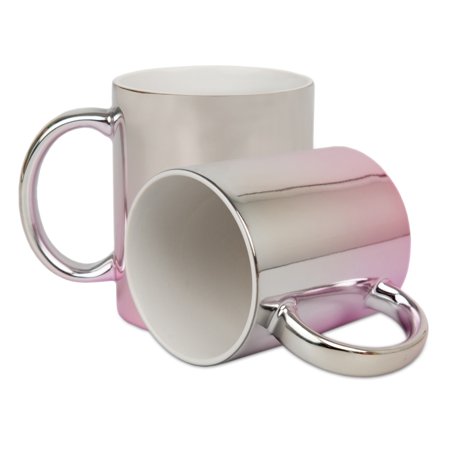 Two-tones glossy metallic sublimation mug