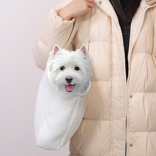 Dog shoulder bag for sublimation - canvas
