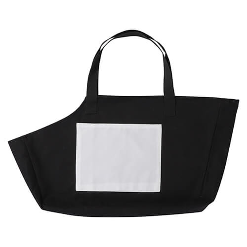 Dog shoulder bag for sublimation - black with patch for sublimation