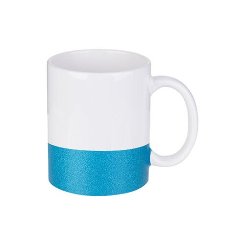 Sublimation mug with glitter stripe