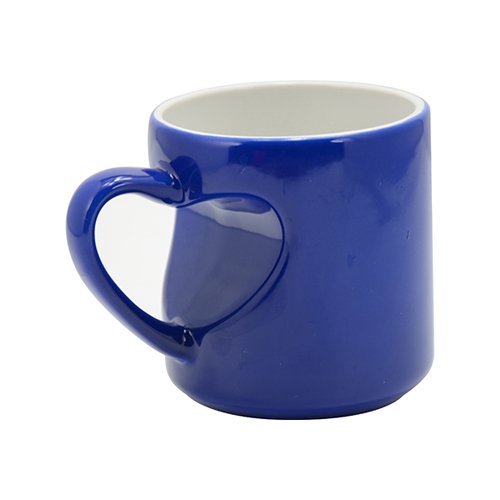 Color changing sublimation mug with heart shape handle