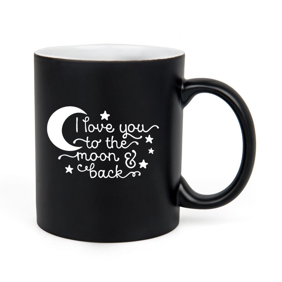 Black laser engraving mug - color inside