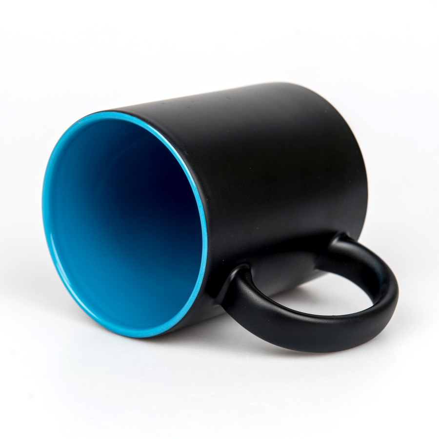 Black laser engraving mug - color inside