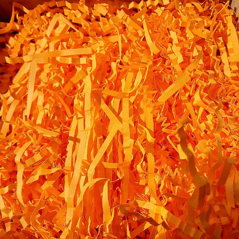 Papierowy wypełniacz do paczek pomarańczowy neon