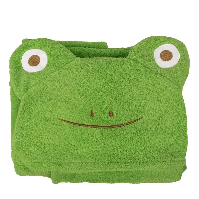 Childrens hooded towel - frog