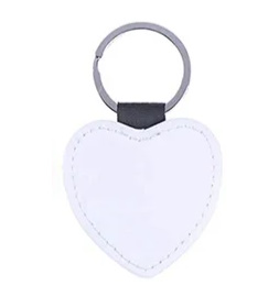 Heart eco leather keychain for sublimation - 10 pieces