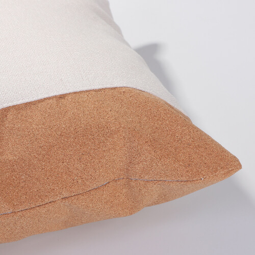 Linen pillowcase with two cork strips for sublimation