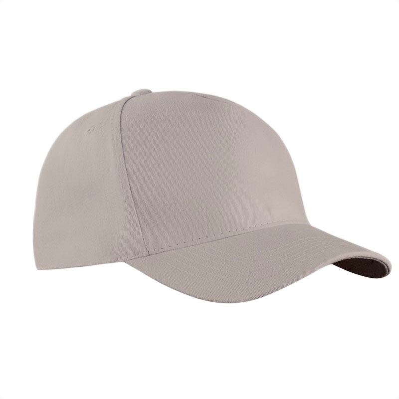 Peaked cap 5-panels with metal clip