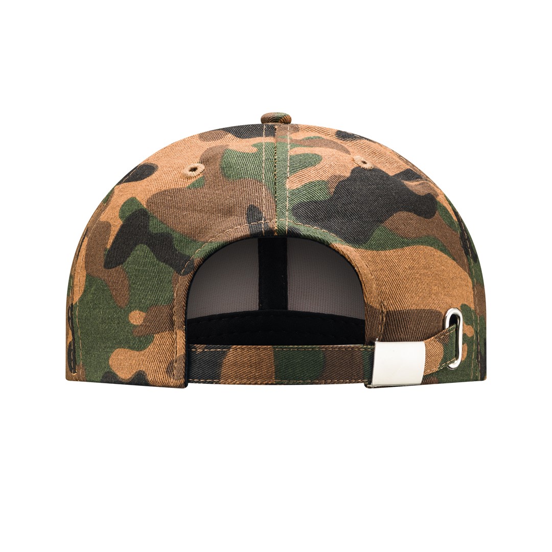 Peaked cap 6-panels with metal clip