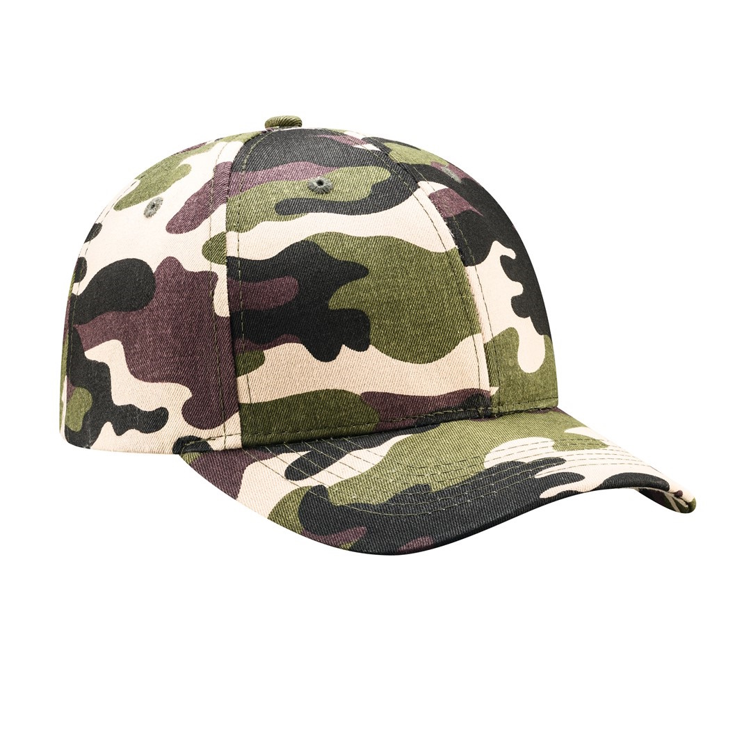 Peaked cap 6-panels with metal clip