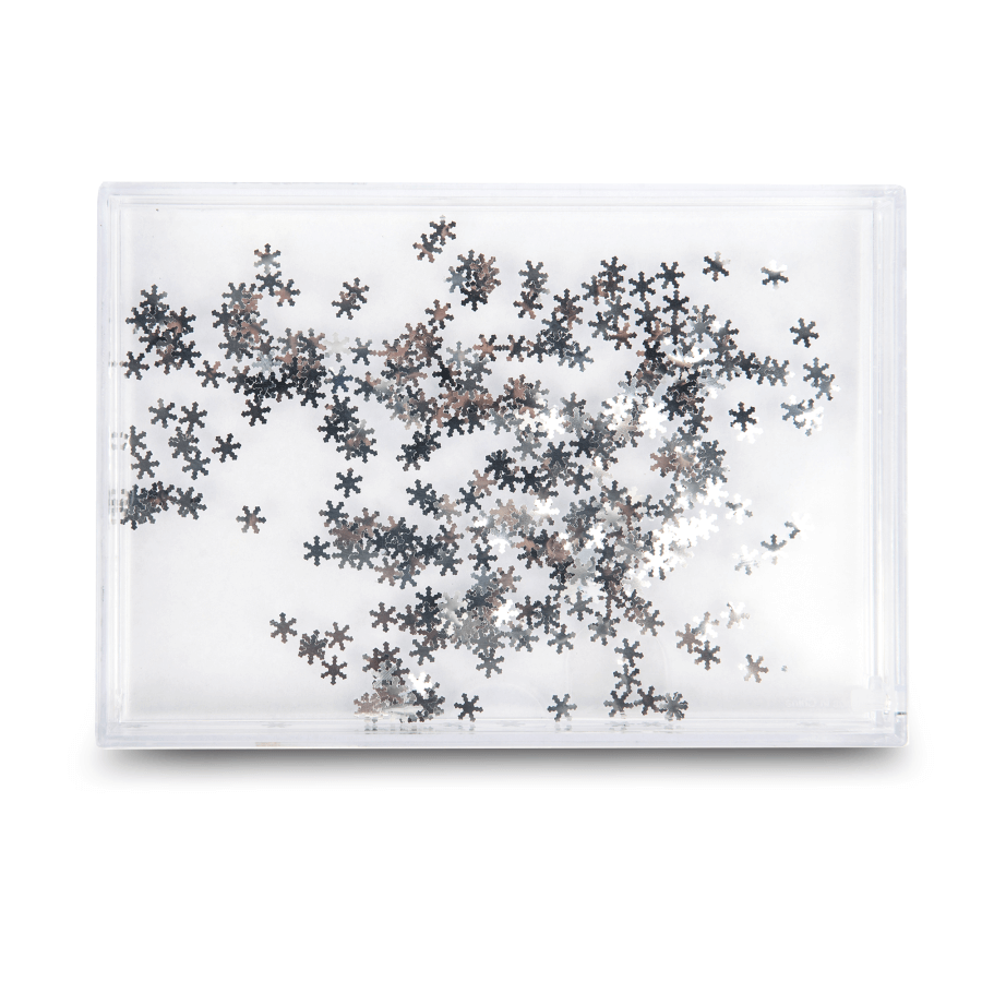 Liquid photo frame - silver snowflakes