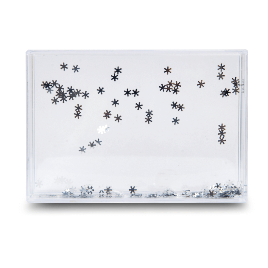 Liquid photo frame - silver snowflakes