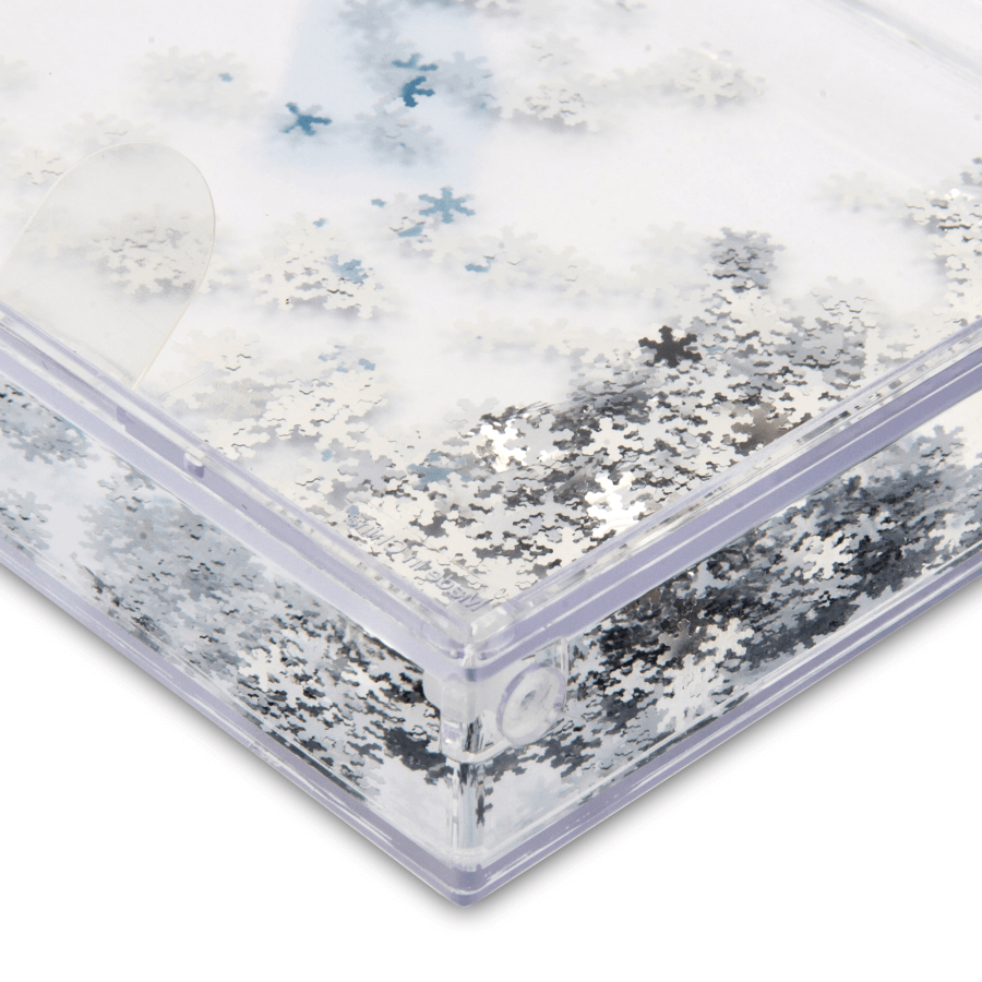 Liquid photo frame - silver snowflakes