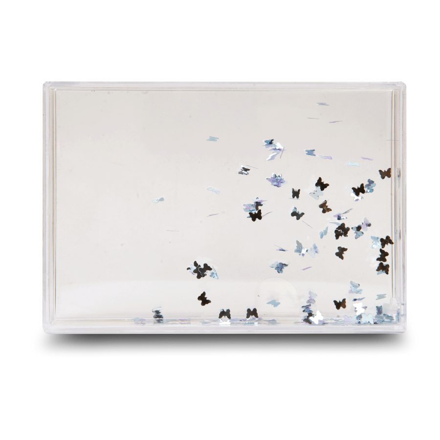 Liquid photo frame - lavender butterflies