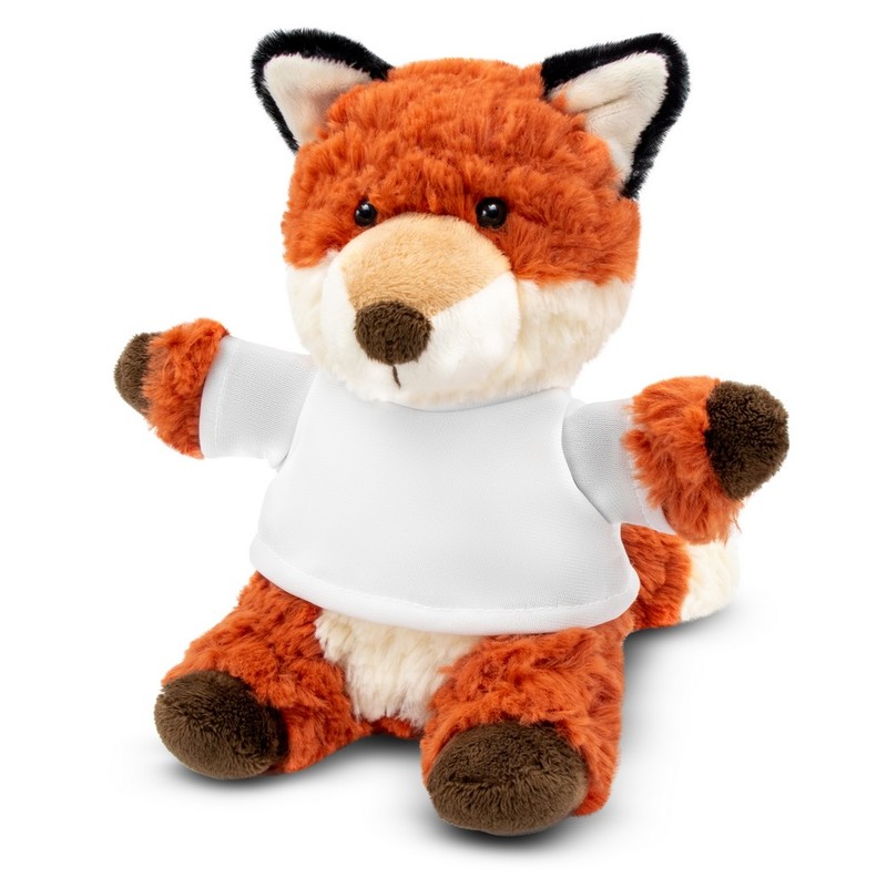 Teddy fox with a white T-shirt for sublimation