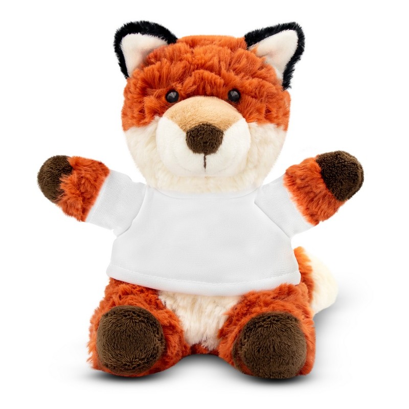 Teddy fox with a white T-shirt for sublimation