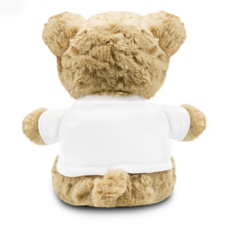 Teddy bear with a white T-shirt for sublimation