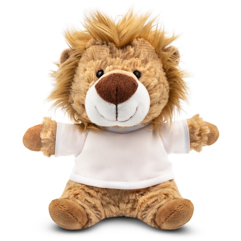 Teddy lion with a white T-shirt for sublimation