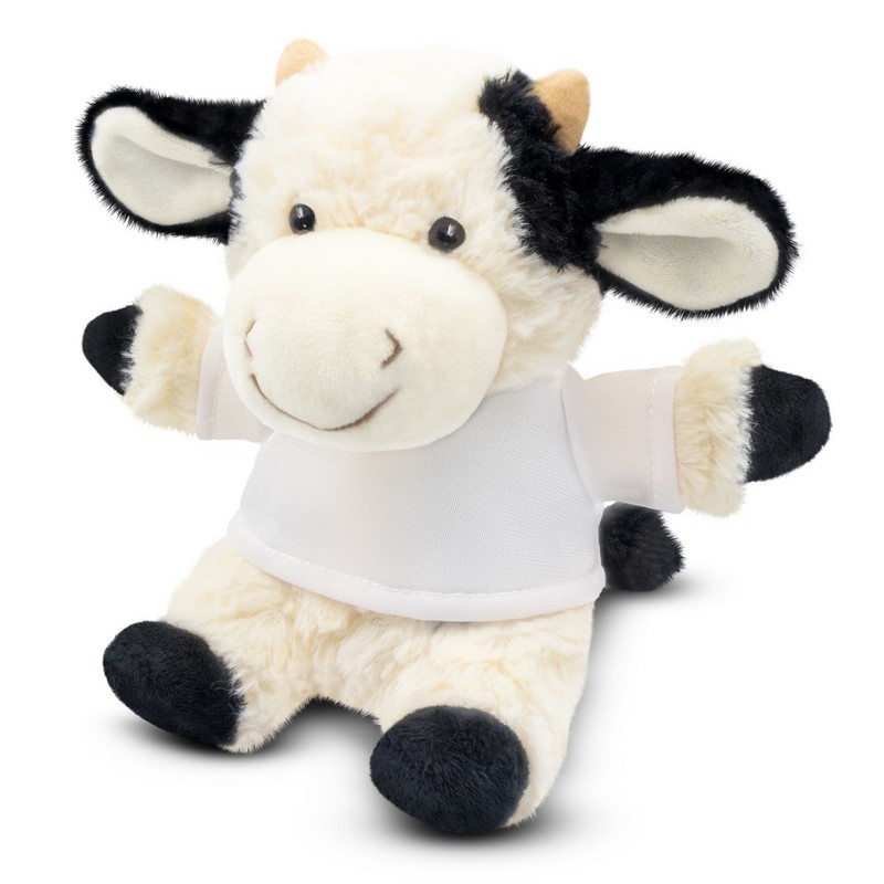 Teddy cow with a white T-shirt for sublimation