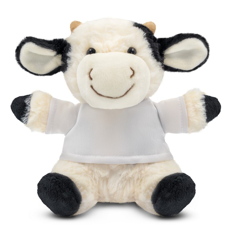 Teddy cow with a white T-shirt for sublimation